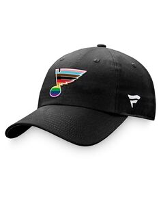 Мужская черная регулируемая шляпа с фирменным логотипом St. Louis Blues Team Pride Fanatics