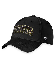 Мужская черная фирменная шляпа Pittsburgh Pirates Cooperstown Core Flex Fanatics