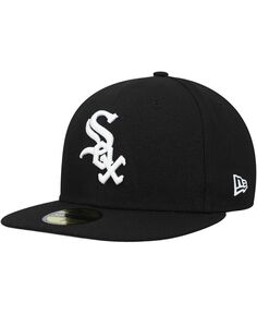 Мужская черная шляпа Chicago White Sox Authentic Collection Replica 59FIFTY приталенная шляпа New Era