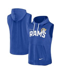 Мужская толстовка без рукавов с капюшоном Heather Royal Los Angeles Rams Nike