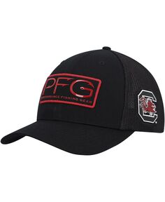 Мужская черная шляпа South Carolina Gamecocks PFG Hooks Flex Hat Columbia
