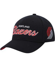 Мужская черная эластичная бейсболка Portland Trail Blazers MVP Team Script 2.0 Mitchell &amp; Ness