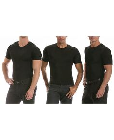 Набор из 3 мужских компрессионных футболок Insta Slim с круглым вырезом и короткими рукавами Instaslim