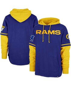 Мужской пуловер с капюшоном Royal Los Angeles Rams Shortstop &apos;47 Brand