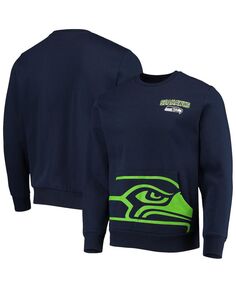 Мужской темно-синий пуловер с карманами Seattle Seahawks FOCO