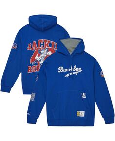 Мужской флисовый пуловер с капюшоном Jackie Robinson Royal Brooklyn Dodgers Cooperstown Collection Legends Mitchell &amp; Ness