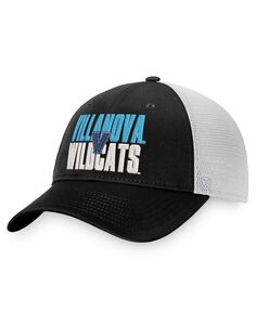Мужская черно-белая кепка Villanova Wildcats Stockpile Trucker Snapback Top of the World