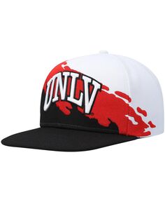 Мужская черно-белая кепка UNLV Rebels Paintbrush Snapback Mitchell &amp; Ness