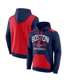 Мужской пуловер с капюшоном темно-синего цвета с логотипом Boston Red Sox Chip Fanatics