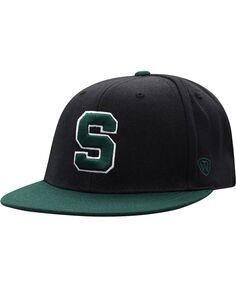 Мужская черно-зеленая двухцветная приталенная шляпа Michigan State Spartans Team Color Top of the World