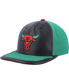 Мужская черно-зеленая кепка Chicago Bulls Day One Snapback Mitchell &amp; Ness