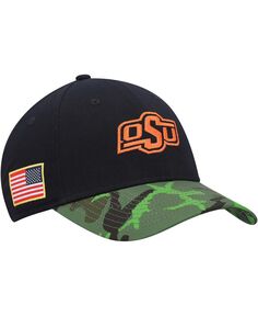 Мужская черно-камуфляжная регулируемая кепка Legacy91 Oklahoma State Cowboys Veterans Day 2Tone Nike