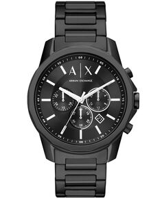 Мужские часы с хронографом, черные часы-браслет из нержавеющей стали, 44 мм Armani Exchange