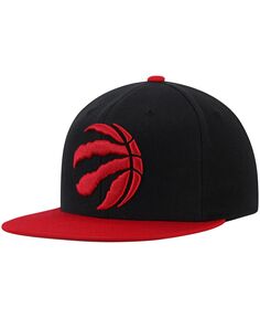 Мужская черно-красная двухцветная шерстяная кепка Toronto Raptors Snapback Mitchell &amp; Ness