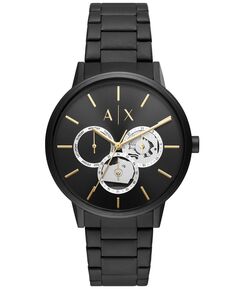 Мужские многофункциональные часы-браслет из нержавеющей стали черного цвета, 42 мм Armani Exchange