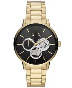 Мужские многофункциональные золотистые часы-браслет из нержавеющей стали, 42 мм Armani Exchange