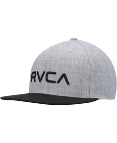 Мужская шляпа Snapback из серо-черной саржи II с меланжевым отливом RVCA