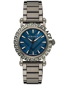 Мужские швейцарские часы Greca Glam с браслетом из бронзы с ионным покрытием, 40 мм Versace