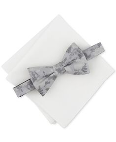 Мужской комплект с галстуком-бабочкой и нагрудным платком с цветочным принтом Bar III