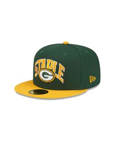 Мужская шляпа X Staple Green, Gold Green Bay Packers Pigeon 59Fifty. New Era