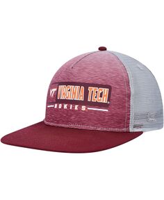 Мужская бордово-серая шляпа Snapback Virginia Tech Hokies Colosseum