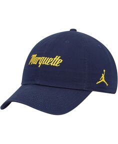 Мужская брендовая темно-синяя регулируемая шляпа Marquette Golden Eagles Heritage86 с надписью Jordan