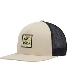 Мужская шляпа цвета хаки VA All The Way с принтом Trucker Snapback RVCA
