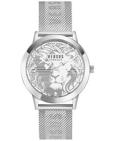 Мужские часы Barbes Domus из нержавеющей стали с сетчатым браслетом 40 мм Versus Versace