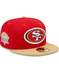 Мужская шляпа ярко-золотого цвета San Francisco 49ers Super Bowl XXIX Letterman 59FIFTY New Era