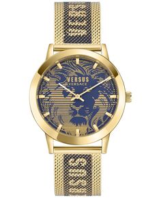 Мужские часы Barbes Domus с двухцветным сетчатым браслетом из нержавеющей стали, 40 мм Versus Versace