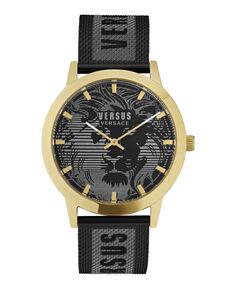 Мужские часы Barbes Domus, 2 руки, кварцевые, черные, из нержавеющей стали, 40 мм Versus Versace