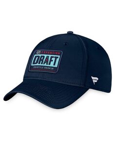 Мужская гибкая кепка темно-синего цвета с фирменным логотипом Seattle Kraken 2021 NHL Expansion Draft Fanatics