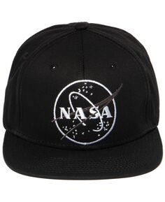 Мужская регулируемая бейсболка с плоским козырьком и круглым логотипом NASA