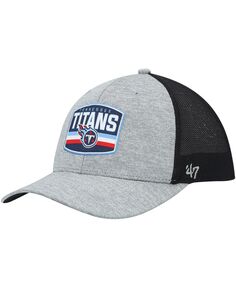 Мужская гибкая шляпа мотиватора Tennessee Titans серо-темно-синего оттенка &apos;47 Brand