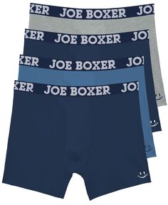 Мужские трусы-боксеры стрейч, упаковка из 4 шт. Joe Boxer