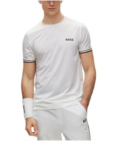 Мужская футболка с круглым вырезом Matteo Berrettini Signature Stripe Hugo Boss