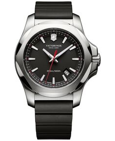 Мужские I.N.O.X. Часы с черным каучуковым ремешком, 43 мм 241682.1 Victorinox