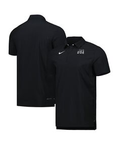 Мужская черно-белая рубашка-поло Team USA Coaches Performance Nike