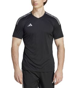 Мужская футбольная майка цвета металлик с коротким рукавом Tiro 23 adidas