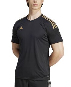 Мужская футбольная майка цвета металлик с коротким рукавом Tiro 23 adidas