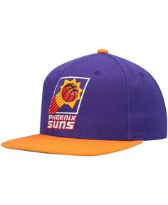 Мужская двухцветная бейсболка Snapback 2.0 фиолетового и оранжевого цветов Phoenix Suns Hardwood Classics Team Mitchell &amp; Ness