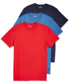 Мужские 3-комп. Классические хлопковые футболки с круглым вырезом Polo Ralph Lauren