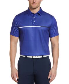 Мужская текстурированная рубашка-поло для гольфа спортивного кроя с цветными блоками PGA TOUR