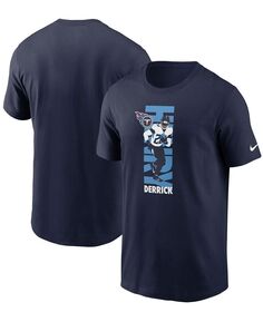 Мужская темно-синяя футболка с рисунком игрока Derrick Генри Tennessee Titans Player Nike