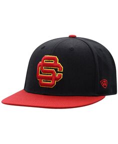 Мужская двухцветная приталенная шляпа черного цвета и цвета Cardinal USC Trojans Team Top of the World