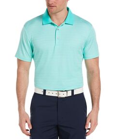 Мужская жаккардовая рубашка-поло с короткими рукавами и геопринтом для гольфа PGA TOUR
