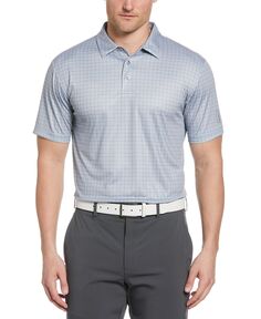 Мужская рубашка-поло с короткими рукавами и клетчатым принтом PGA TOUR