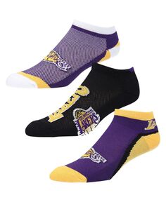 Набор из 3 мужских и женских носков до щиколотки Los Angeles Lakers Flash For Bare Feet