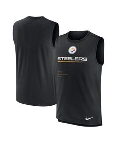 Мужская черная майка для тренировок Pittsburgh Steelers Muscle Trainer Nike