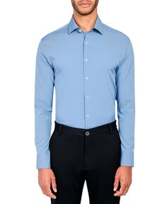 Мужская однотонная комфортная классическая рубашка стрейч с охлаждением Ceremony ConStruct